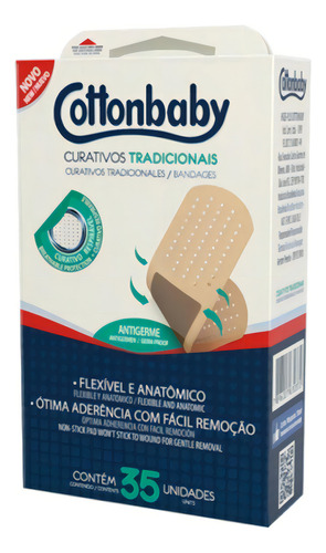 Curativos Transparente Cottonbaby 35 Unidades
