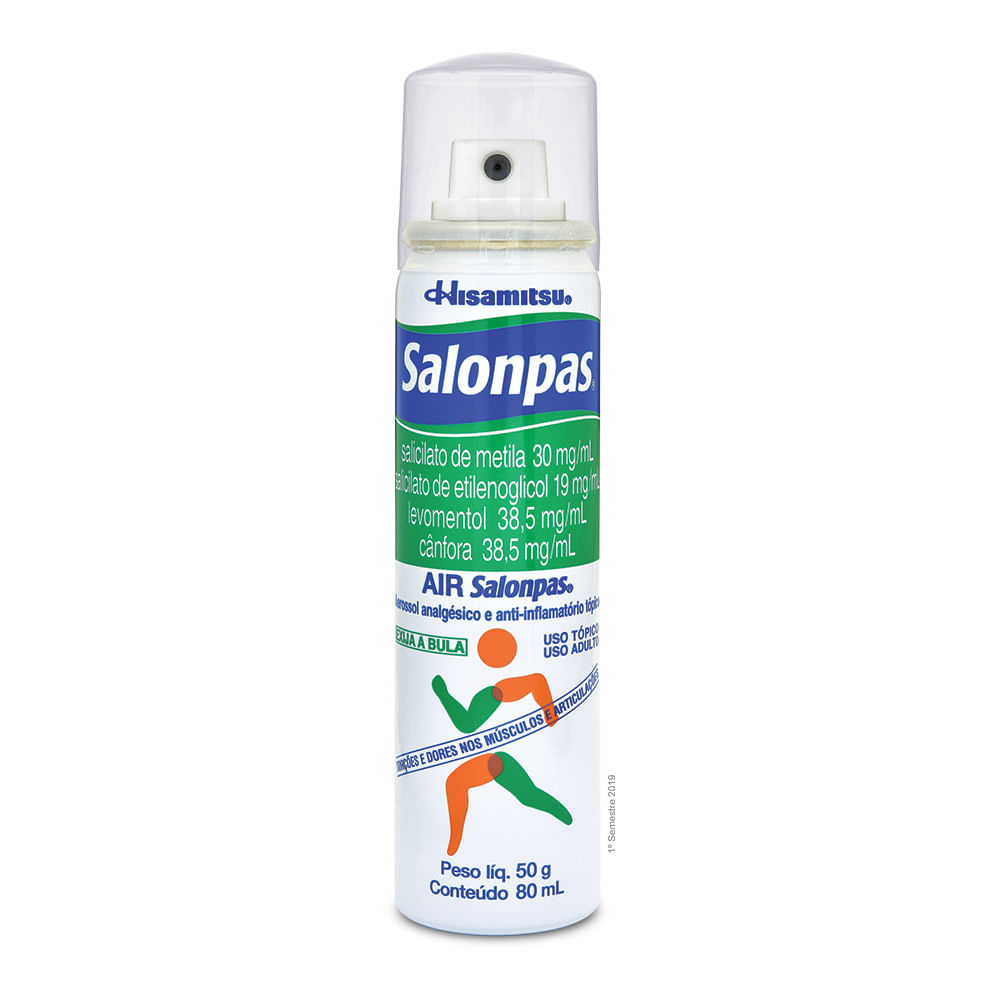 Encontraproduto.com.br - Analgésico e Anti-inflamatório Salonpas 30mg/ml + 38,5mg/ml + 38,5mg/ml + 19mg/ml 80ml