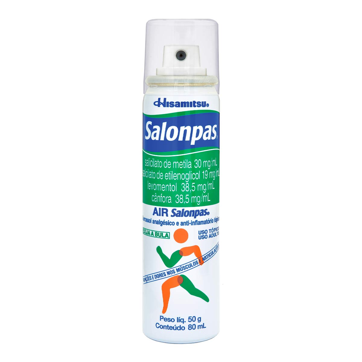 Encontraproduto.com.br - Analgésico e Anti-inflamatório Salonpas 30mg/ml + 38,5mg/ml + 38,5mg/ml + 19mg/ml 80ml