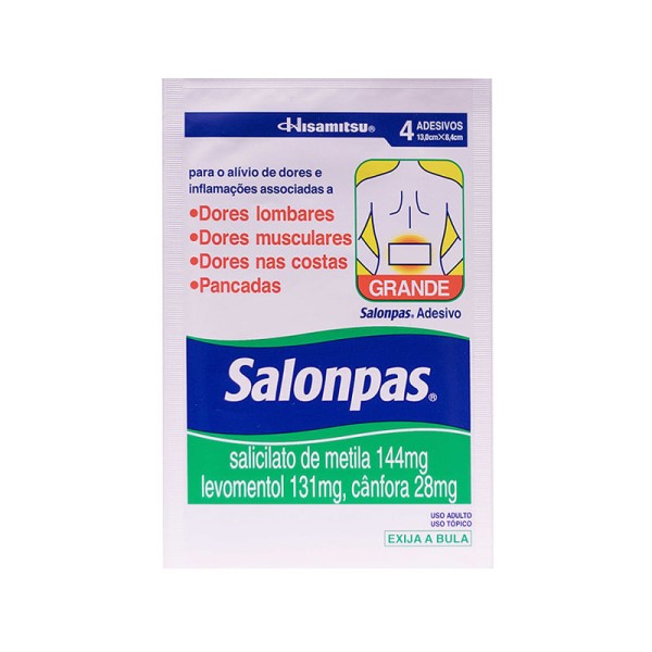 Emplastro Medicinal Salonpas Grande 4 Unidades