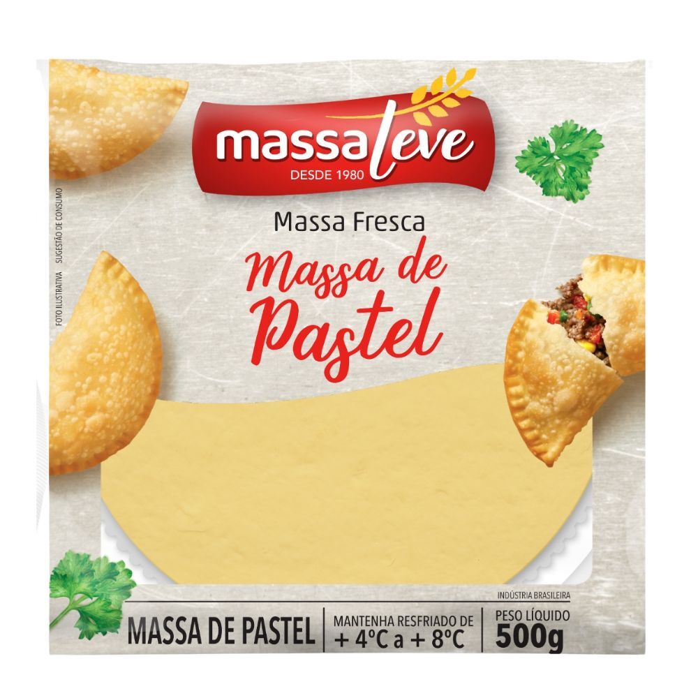 Encontraproduto.com.br - Massa para Pastel Massa Leve Disco Pacote com 500g