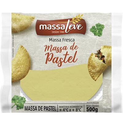 Encontraproduto.com.br - Massa para Pastel Massa Leve Disco Pacote com 500g