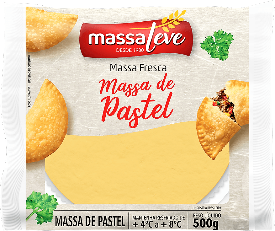 Encontraproduto.com.br - Massa para Pastel Massa Leve Disco Pacote com 500g