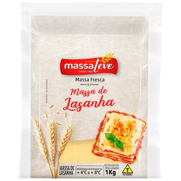 Encontraproduto.com.br - Massa para Lasanha Massa Leve Pacote com 1kg