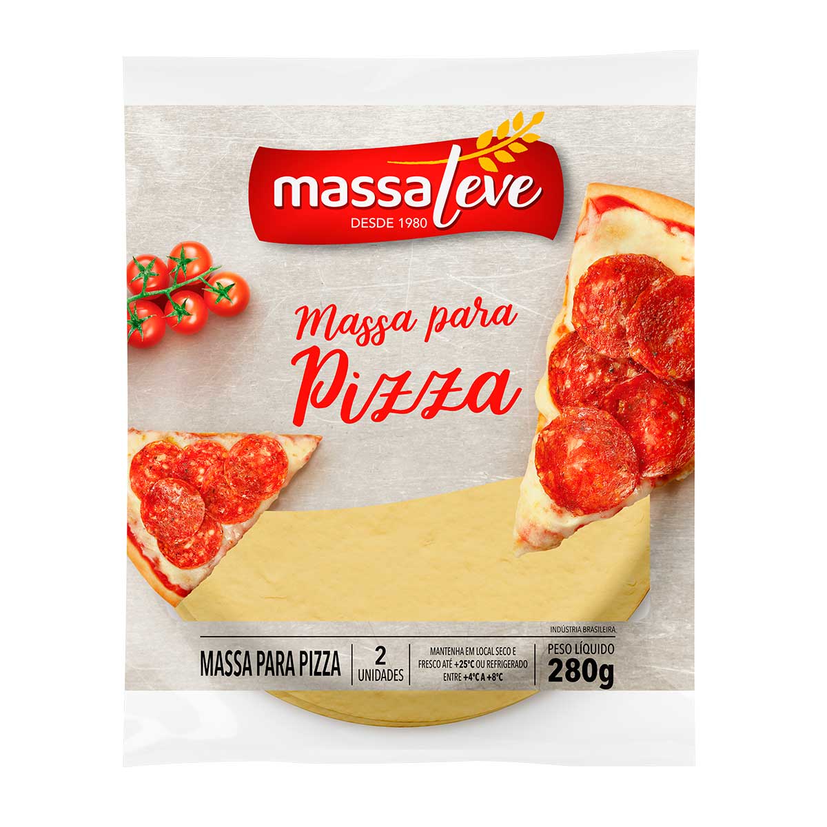 Encontraproduto.com.br - Massa Para Pizza Semi Pronta Massa Leve 280g 2 Unidades