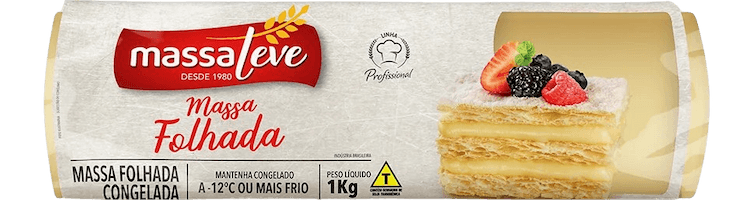 Encontraproduto.com.br - Massa Folhada Massa Leve Rolo com 1kg