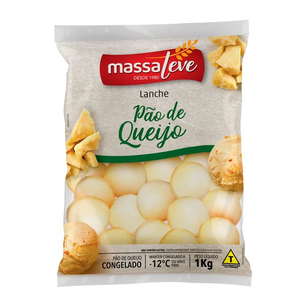 Encontraproduto.com.br - Pão de Queijo Massa Leve Lanche Pacote com 1kg