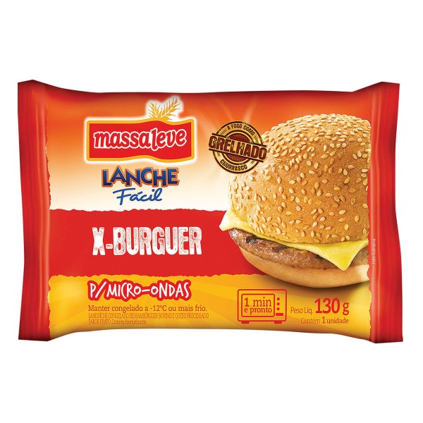 Encontraproduto.com.br - Lanche Fácil X-Burguer Massa Leve 130g