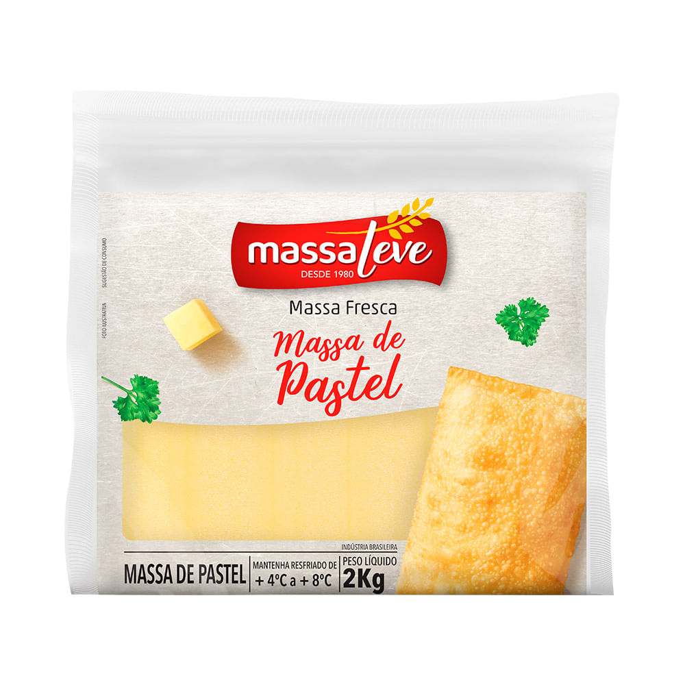 Encontraproduto.com.br - Massa para Pastel Massa Leve Cortada Pacote com 2kg