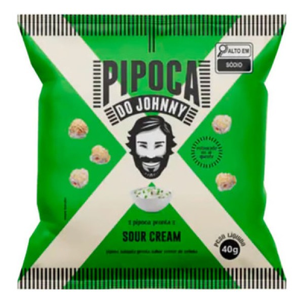Encontraproduto.com.br - Pipoca Pronta Sabor Sour Cream 40g Pipoca do Johnny