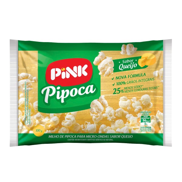Encontraproduto.com.br - Pipoca p/ Micro-Ondas Pink Queijo 100g