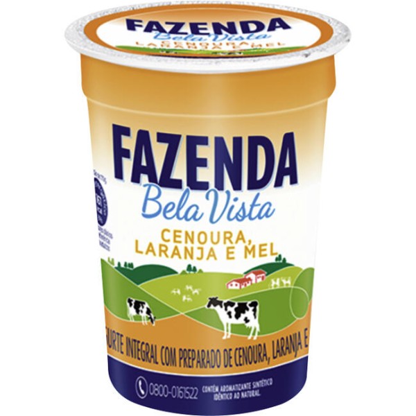 Encontraproduto.com.br - Iogurte Integral Com Laranja Cenoura E Mel Fazenda Bela Vista 170g