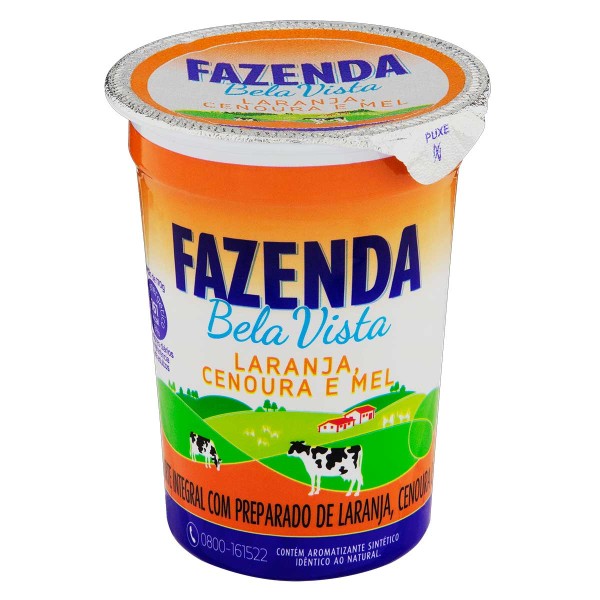 Encontraproduto.com.br - Iogurte Integral Com Laranja Cenoura E Mel Fazenda Bela Vista 170g