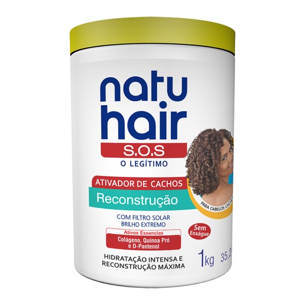 Encontraproduto.com.br - Ativador De Cachos 1kg Reconstrucao - Natu Hair