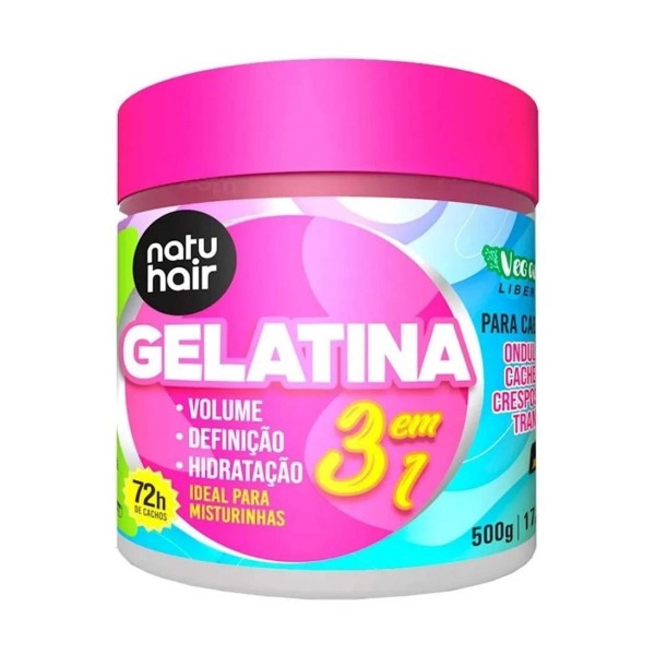 Encontraproduto.com.br - Gelatina Natuhair 3 em 1 500g