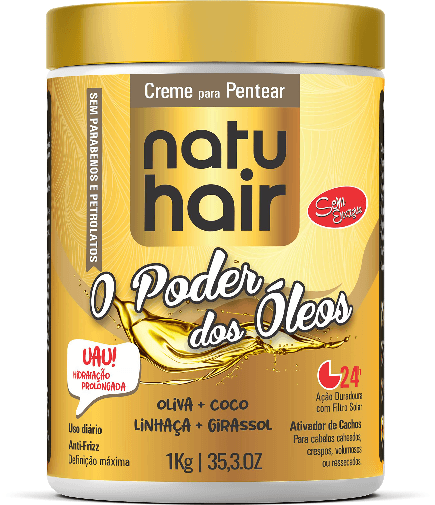 Creme para Pentear Natuhair Poder do Oleos 1 K.