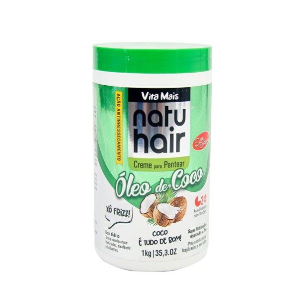 Encontraproduto.com.br - Creme Para Pentear Natuhair Óleo de Coco 1kg