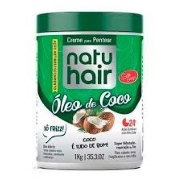 Encontraproduto.com.br - Creme Para Pentear Natuhair Óleo de Coco 1kg