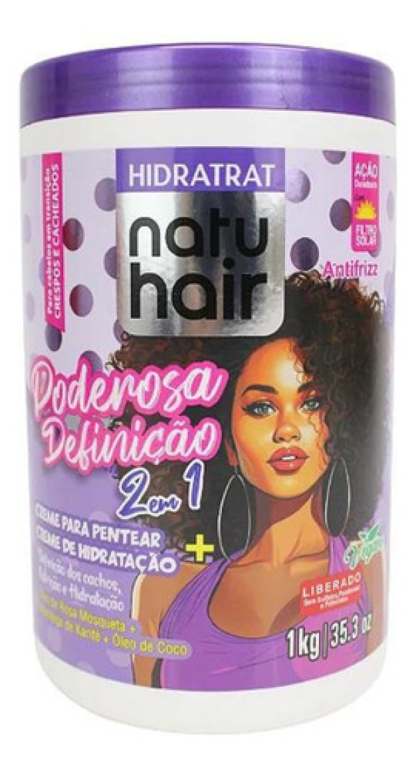 Creme de Pentear Natuhair 2 em 1 Poderosa Definição 1kg