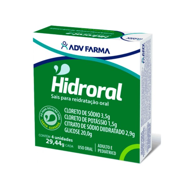 Encontraproduto.com.br - Hidroral Guaraná com 4 Sachês de 29,44 g cada
