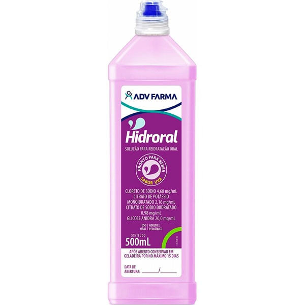 Hidroral Uva Solução Para Reidratante Oral 500ml