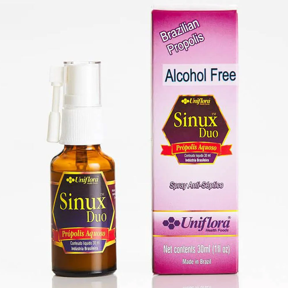Encontraproduto.com.br - Sinux Duo - Spray de Própolis Aquoso 30ml - Uniflora