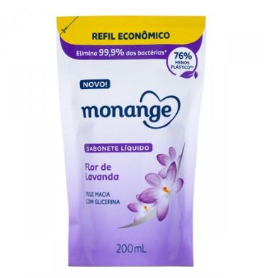 Sabonete Líquido Refil Monange Lavanda 200ml