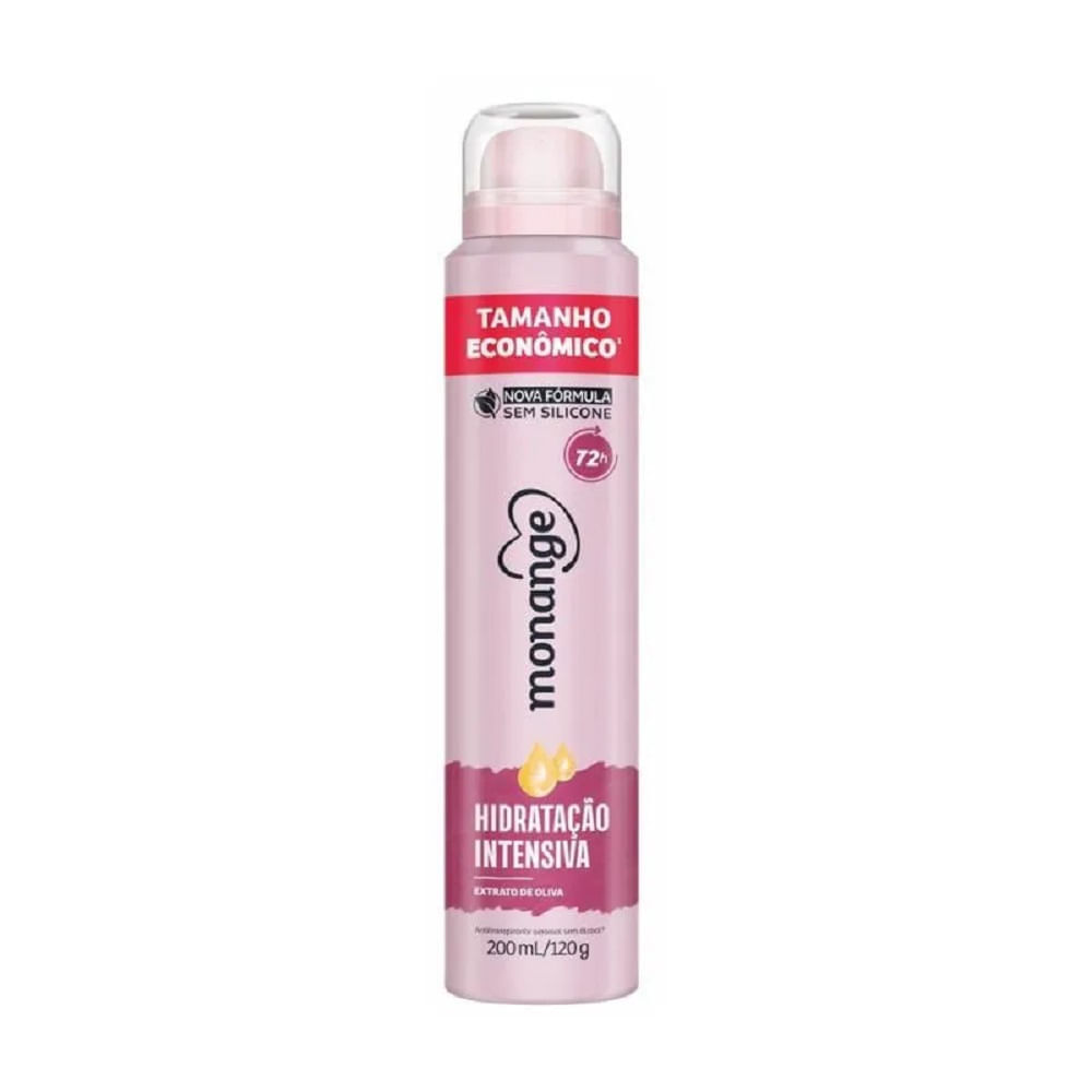 Desodorante Monange Hidratação Intensiva Aerossol Antitranspirante Feminino 200ml