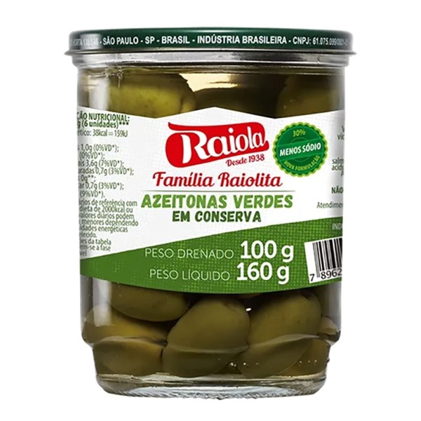 Encontraproduto.com.br - Azeitona Verde Raiola Vidro 100g