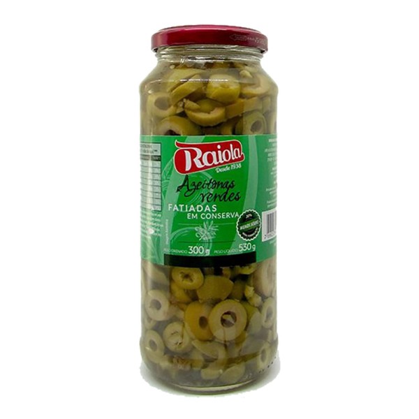 Encontraproduto.com.br - Azeitona Verde Raiola Fatiada Vidro 300g