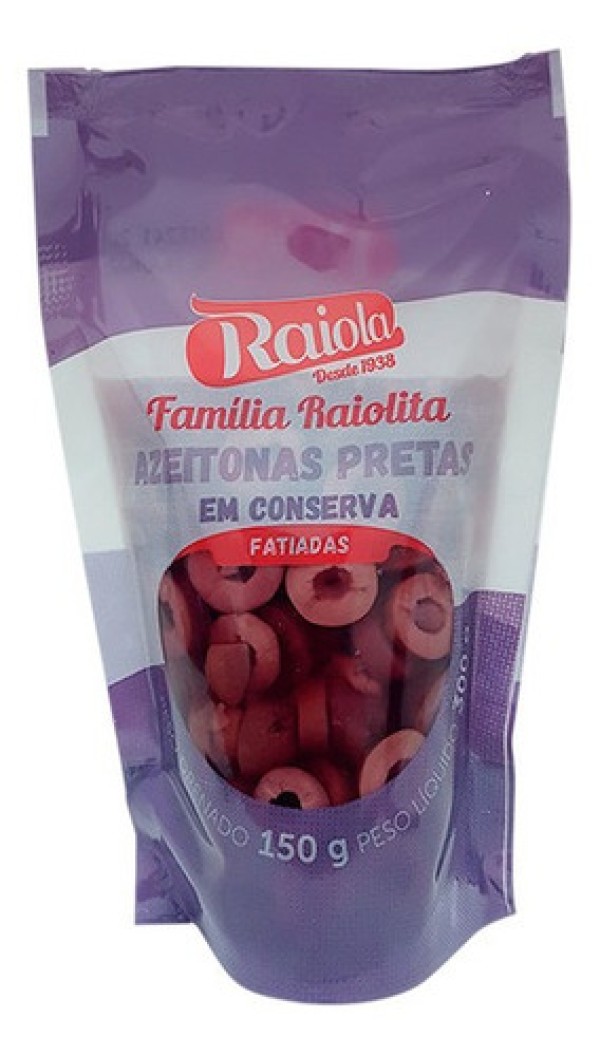 Azeitona Preta Raiola 150g Fatiada Raiolita