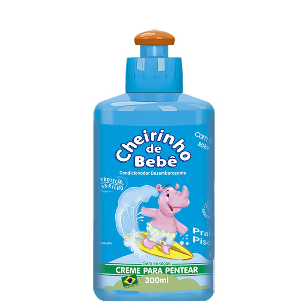 Creme De Pentear Cheirinho de Bebê Praia e Piscina 300ml
