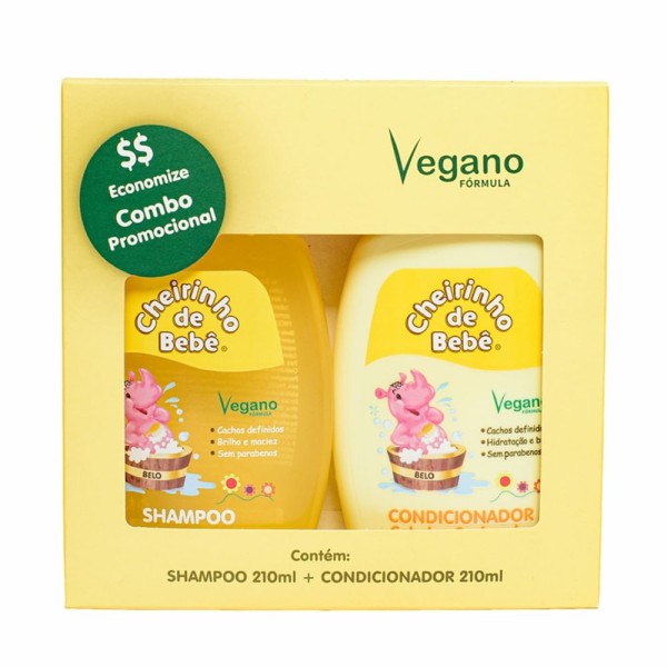 Encontraproduto.com.br - Shampoo+Condicionador Cheirinho de Bebê Cachos 210ml