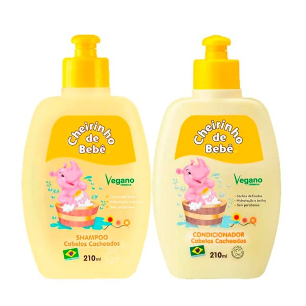Encontraproduto.com.br - Shampoo+Condicionador Cheirinho de Bebê Cachos 210ml