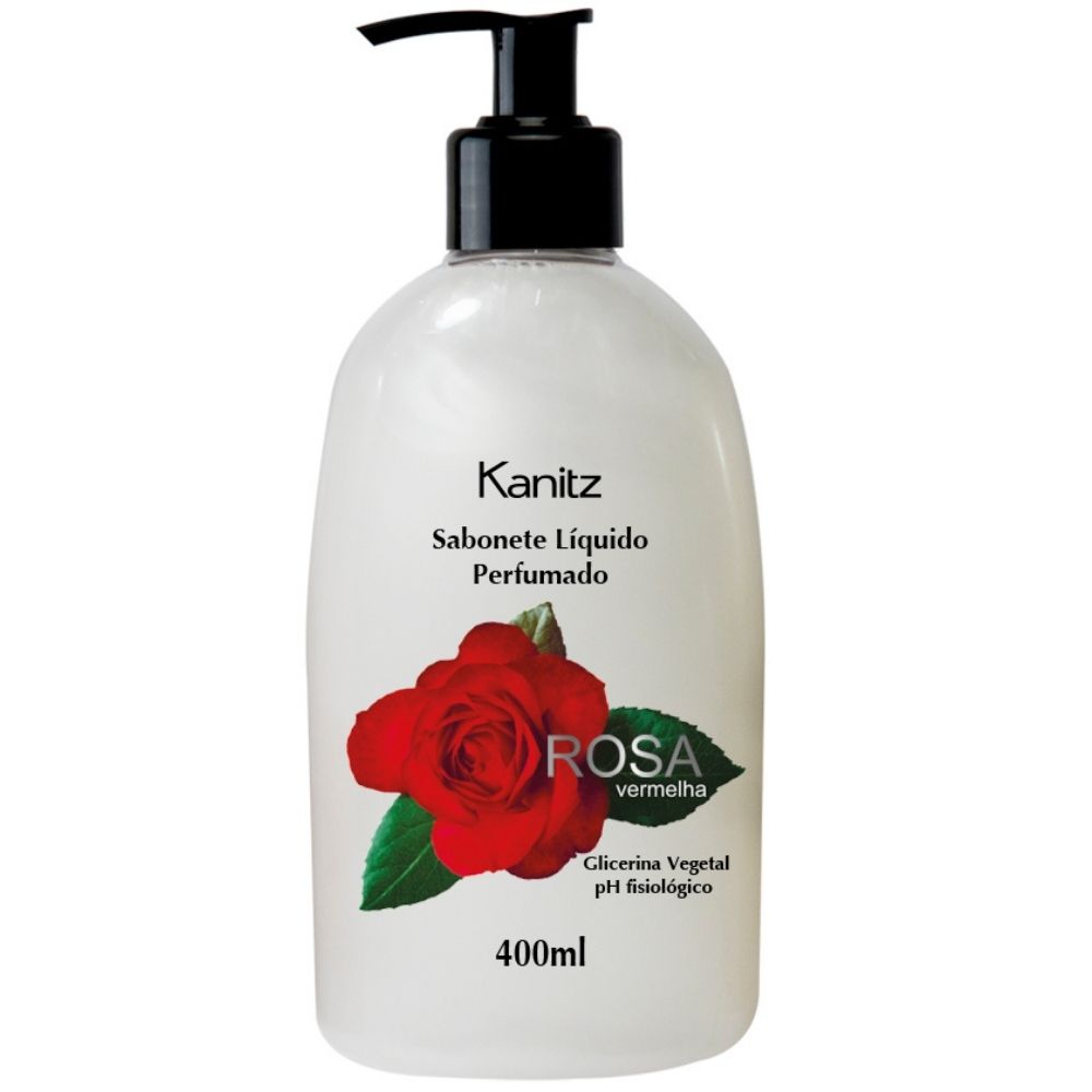 Sabonete Liquido Rosa Vermelha 400ml- Kanitz