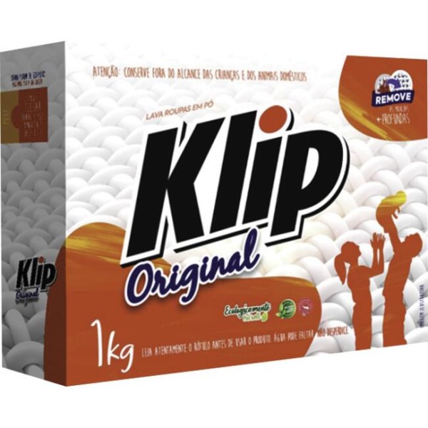 Encontraproduto.com.br - Detergente em Pó Klip Original Caixeta com 1kg