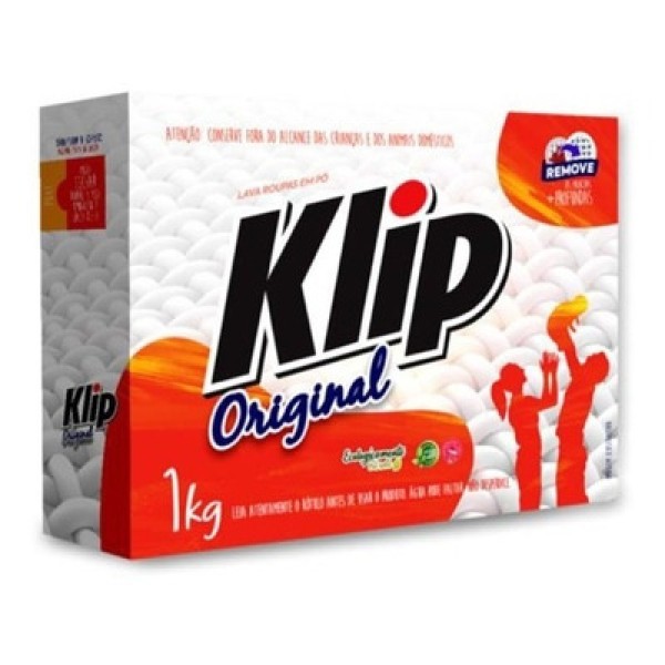 Encontraproduto.com.br - Detergente em Pó Klip Original Caixeta com 1kg