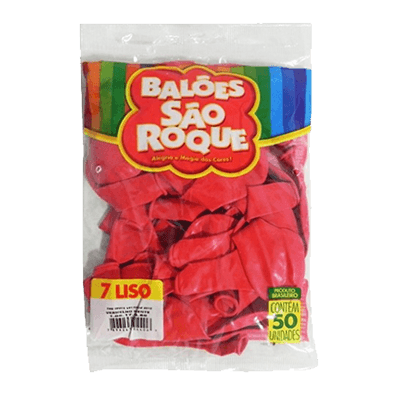 Encontraproduto.com.br - Balão Vermelho Quente Tamanho 7 c/50 - São Roque