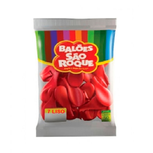 Encontraproduto.com.br - Balão Vermelho Quente Tamanho 7 c/50 - São Roque
