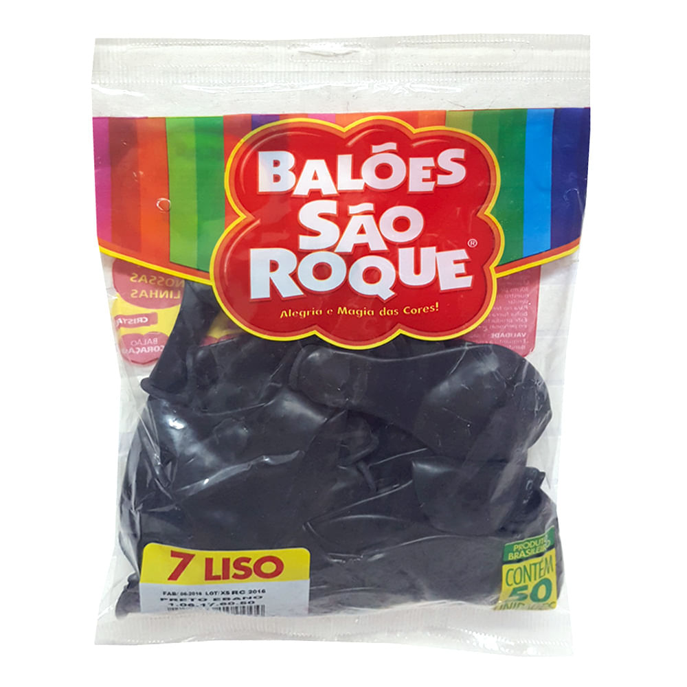 Encontraproduto.com.br - Balao imperial 7 preto ebano 50 und sao roque