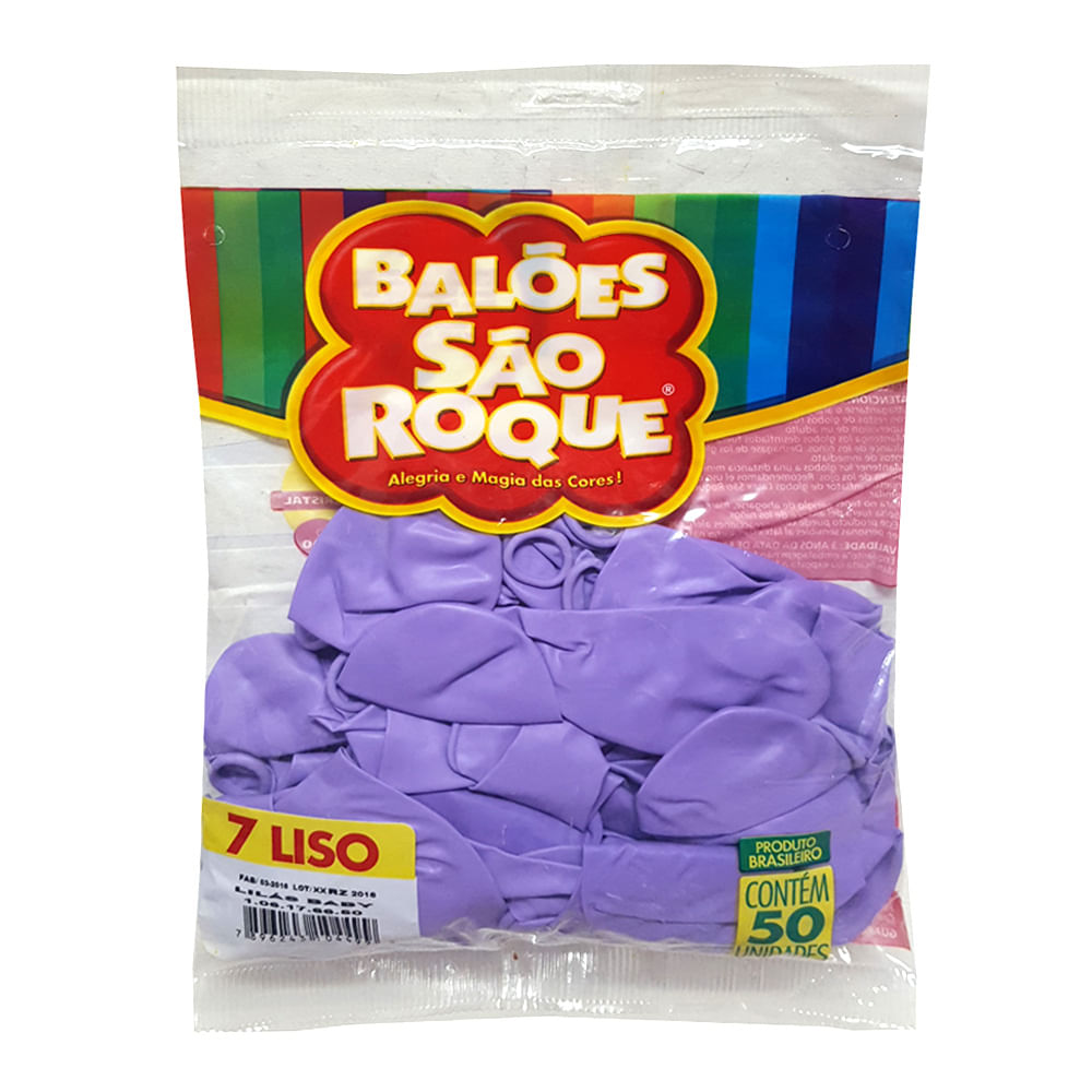 Encontraproduto.com.br - Balão Lilás Baby Tamanho 7 c/50 - São Roque