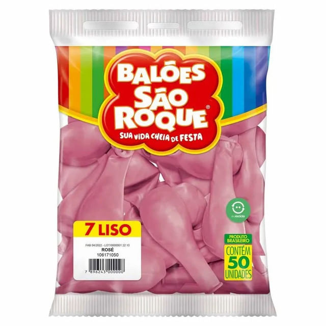 Encontraproduto.com.br - Balão Rosa Baby Tamanho 7 c/50 - São Roque