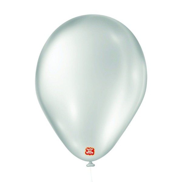 Encontraproduto.com.br - Balão 9 C/25 Prata Cintilante Ref 1325
