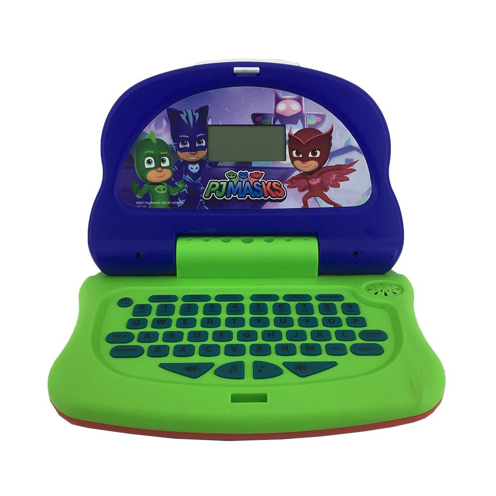 Encontraproduto.com.br - Kit Laptop Infantil Educativo Candide PJ Masks Hero Tech Bilíngue + 1 Fidget Spinner Sortido