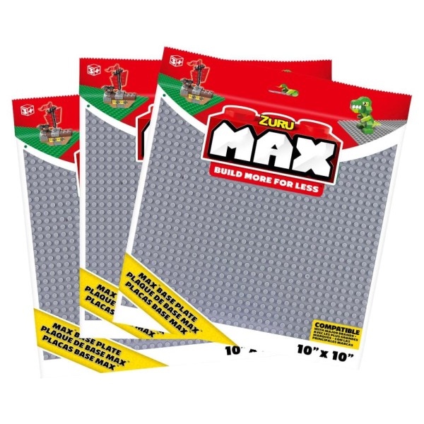 Encontraproduto.com.br - Kit com 3 Bases de Construção Max, Candide, 25x25cm Cinza