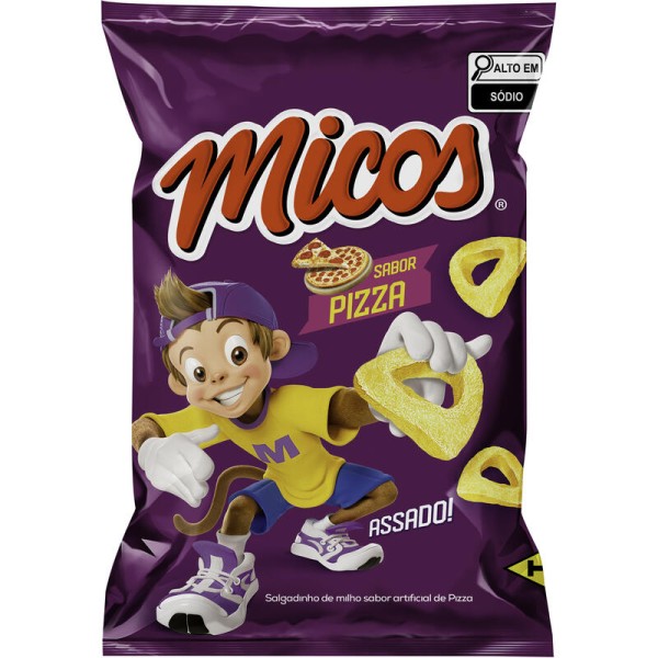 Encontraproduto.com.br - Salgadinho Micos Pizza Pacote com 55g