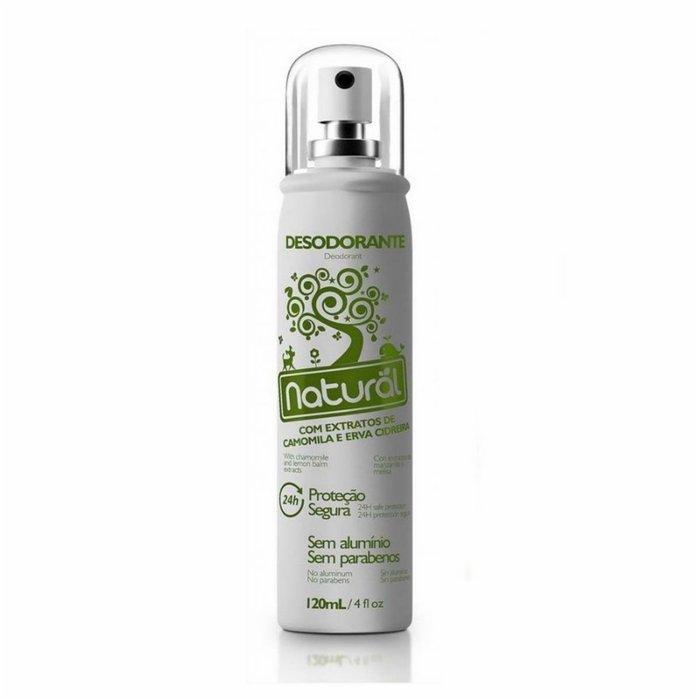 Encontraproduto.com.br - Desodorante Natural Em Spray com Extratos de Camomila e Erva Cidreira 120ml - Orgânico Natural