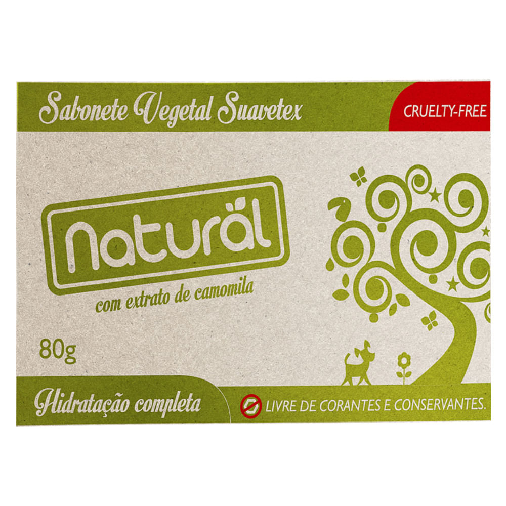 Sabonete em Barra Orgânico Natural - Suavetex Extrato de Camomila
