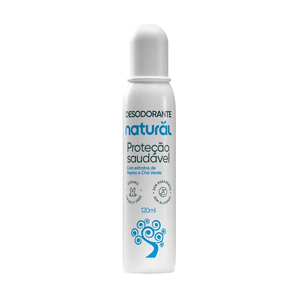 Encontraproduto.com.br - Desodorante Natural com Extrato de Pepino e Chá Verde 120ml Suavetex