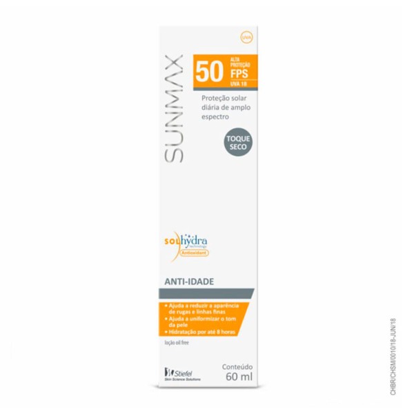 Encontraproduto.com.br - Sunmax Locao Anti Idade Fps 50 Normal A Seca 60 Ml